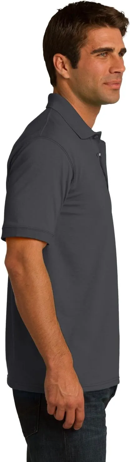 Custom Embroidered Polo Shirts with Your OWN Logo. Port N Company Core Blend Pique Polo