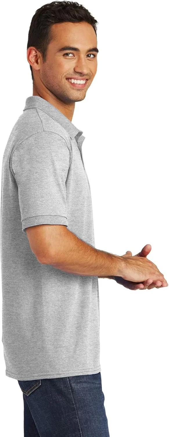 Custom Embroidered Polo Shirts with Your OWN Logo. Port N Company Core Blend Pique Polo