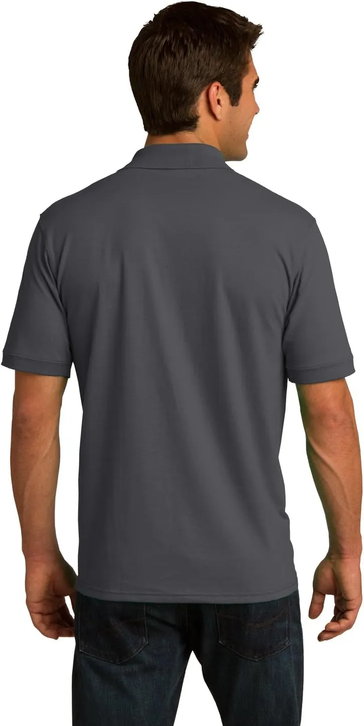 Custom Embroidered Polo Shirts with Your OWN Logo. Port N Company Core Blend Pique Polo