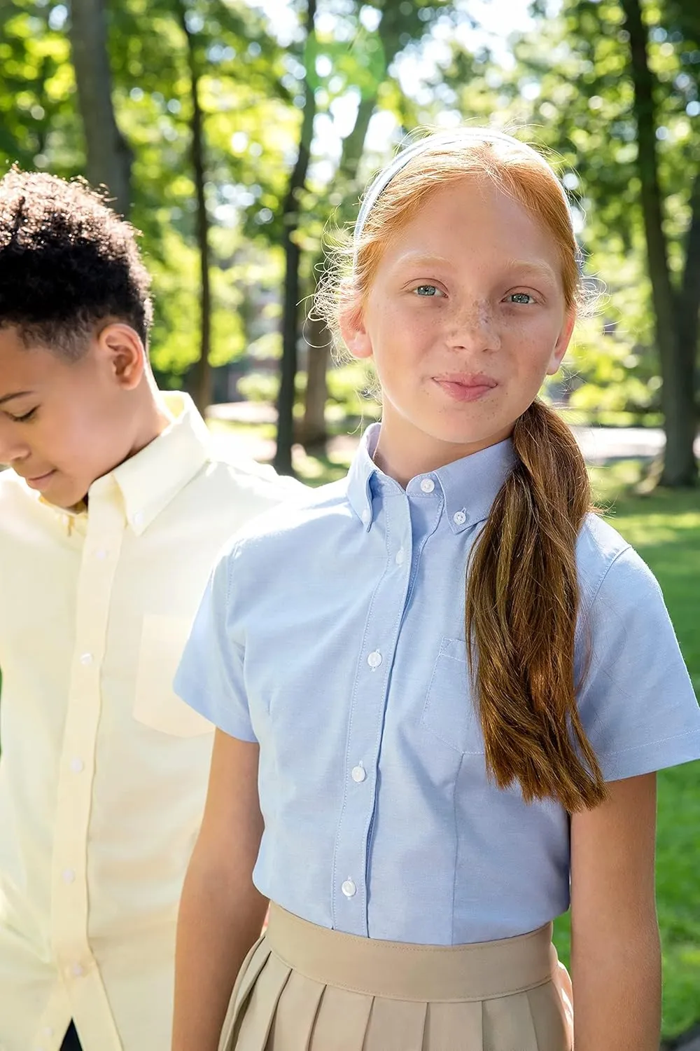 French Toast Girls' Short Sleeve Oxford Shirt
