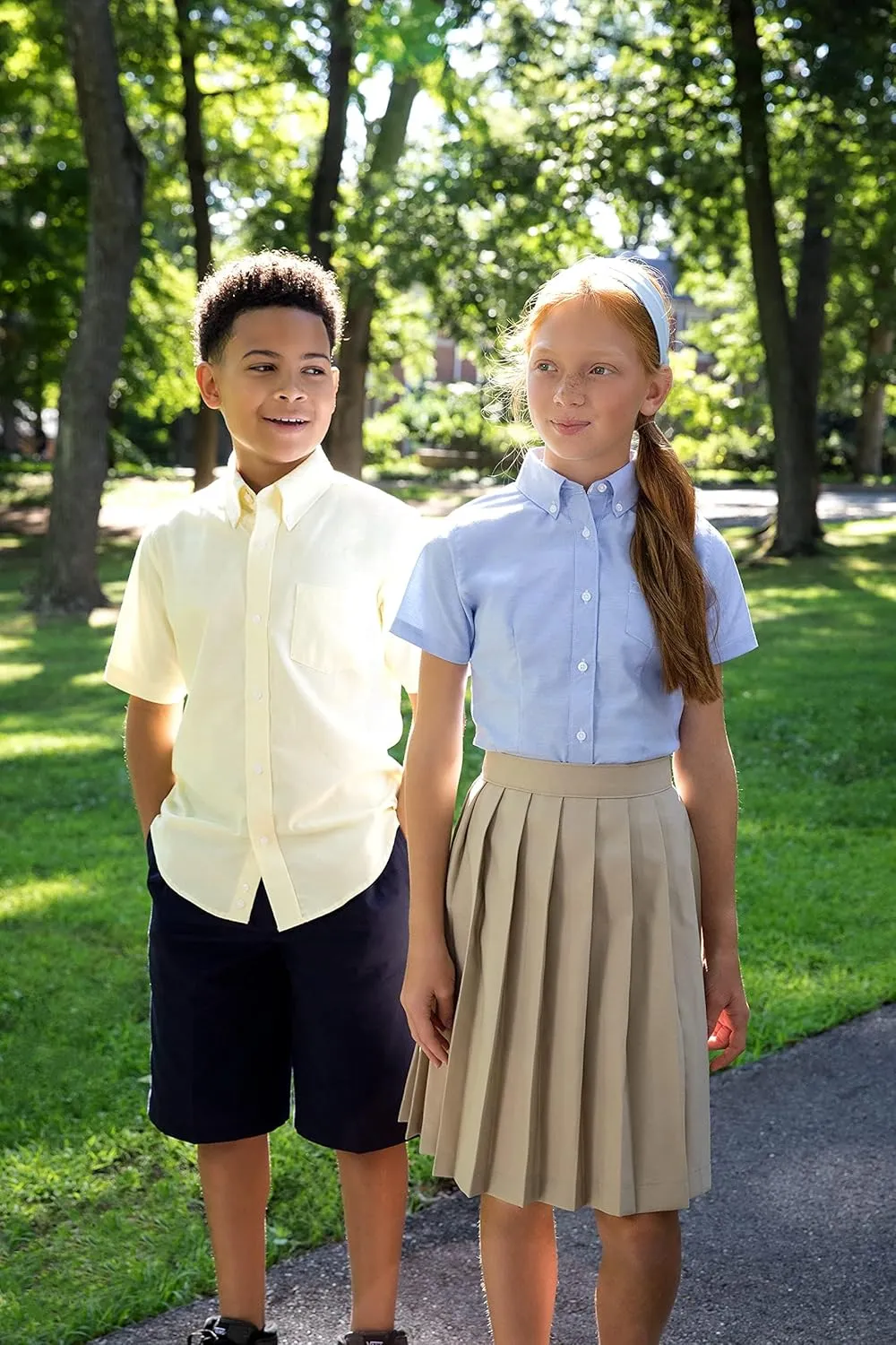 French Toast Girls' Short Sleeve Oxford Shirt