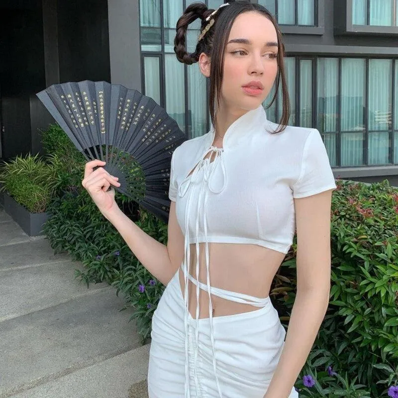 Lace Up Dress