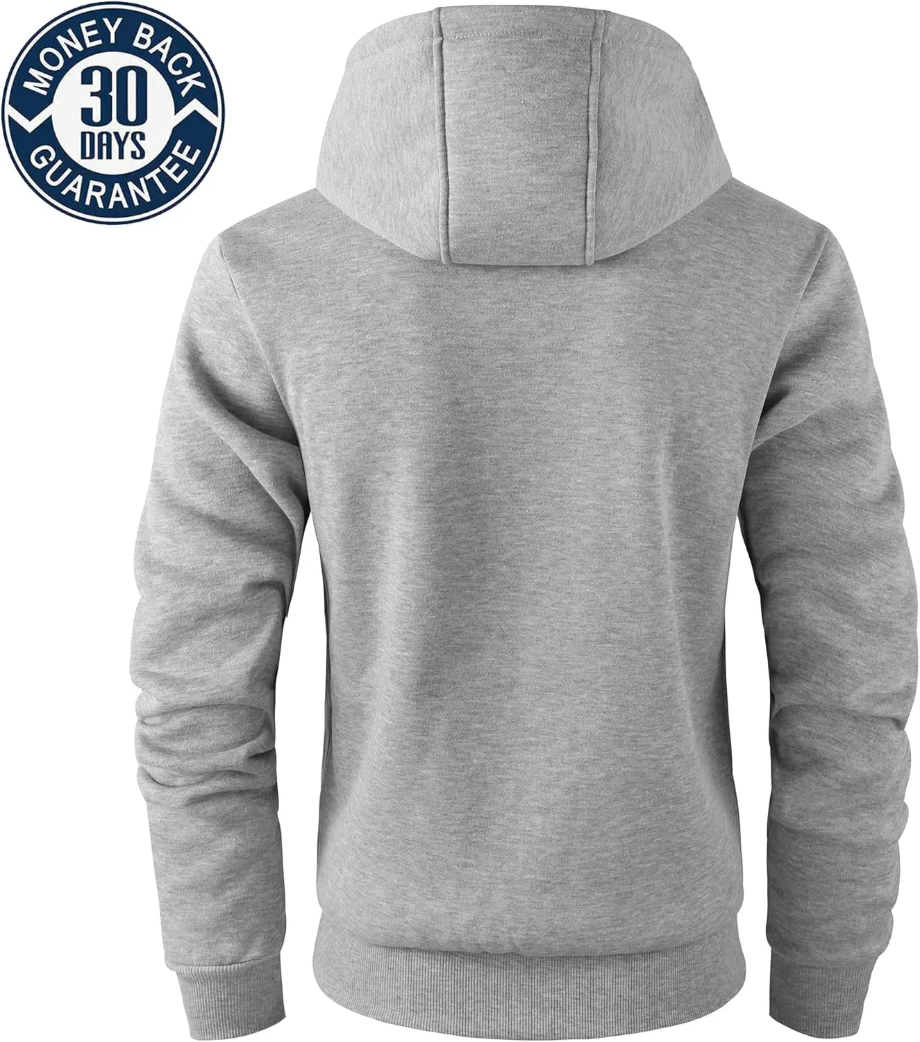 Men's Full Zip Fleece Hoodie Lightweight Athletic Performance Sweatshirt Jacket with Pocket