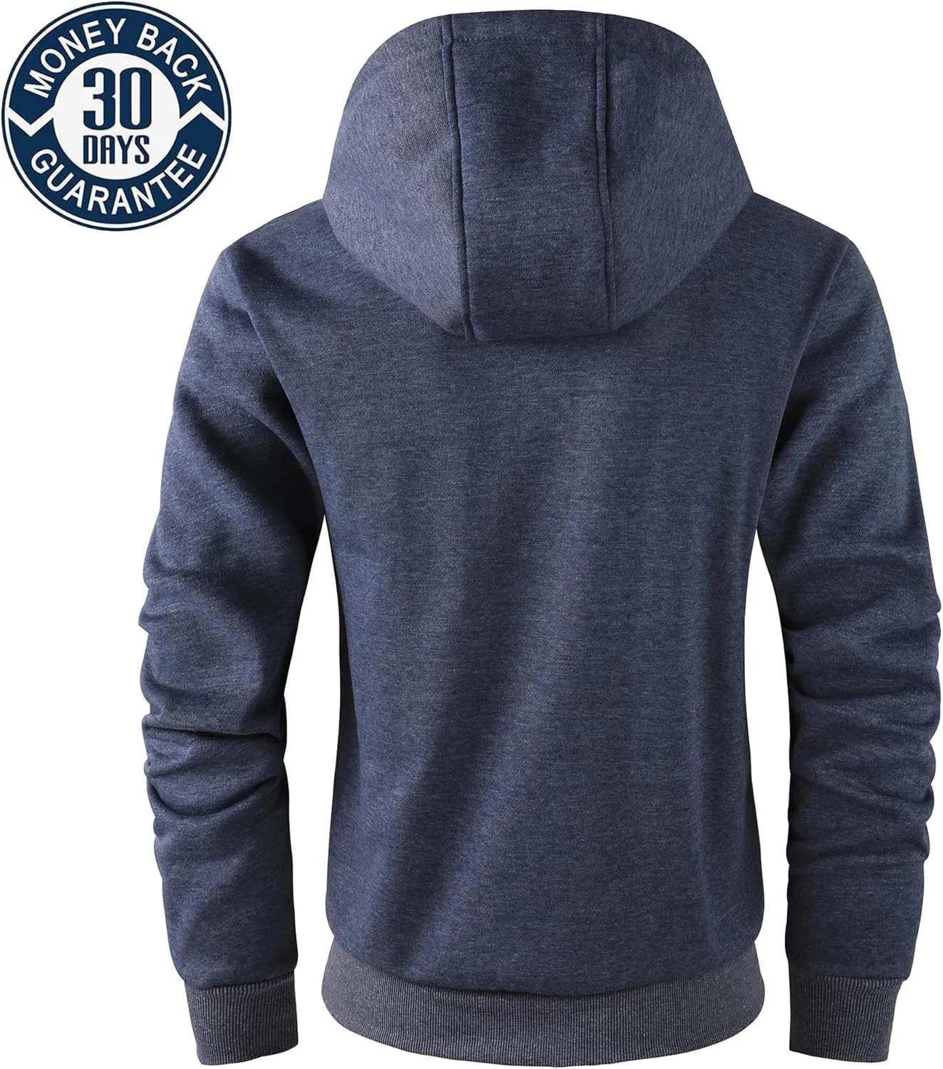 Men's Full Zip Fleece Hoodie Lightweight Athletic Performance Sweatshirt Jacket with Pocket