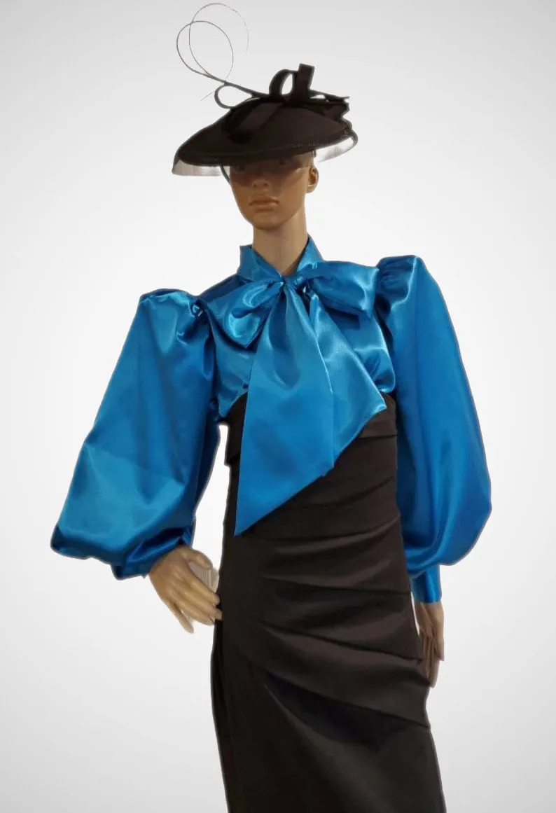 Tie-Neck Satin Top