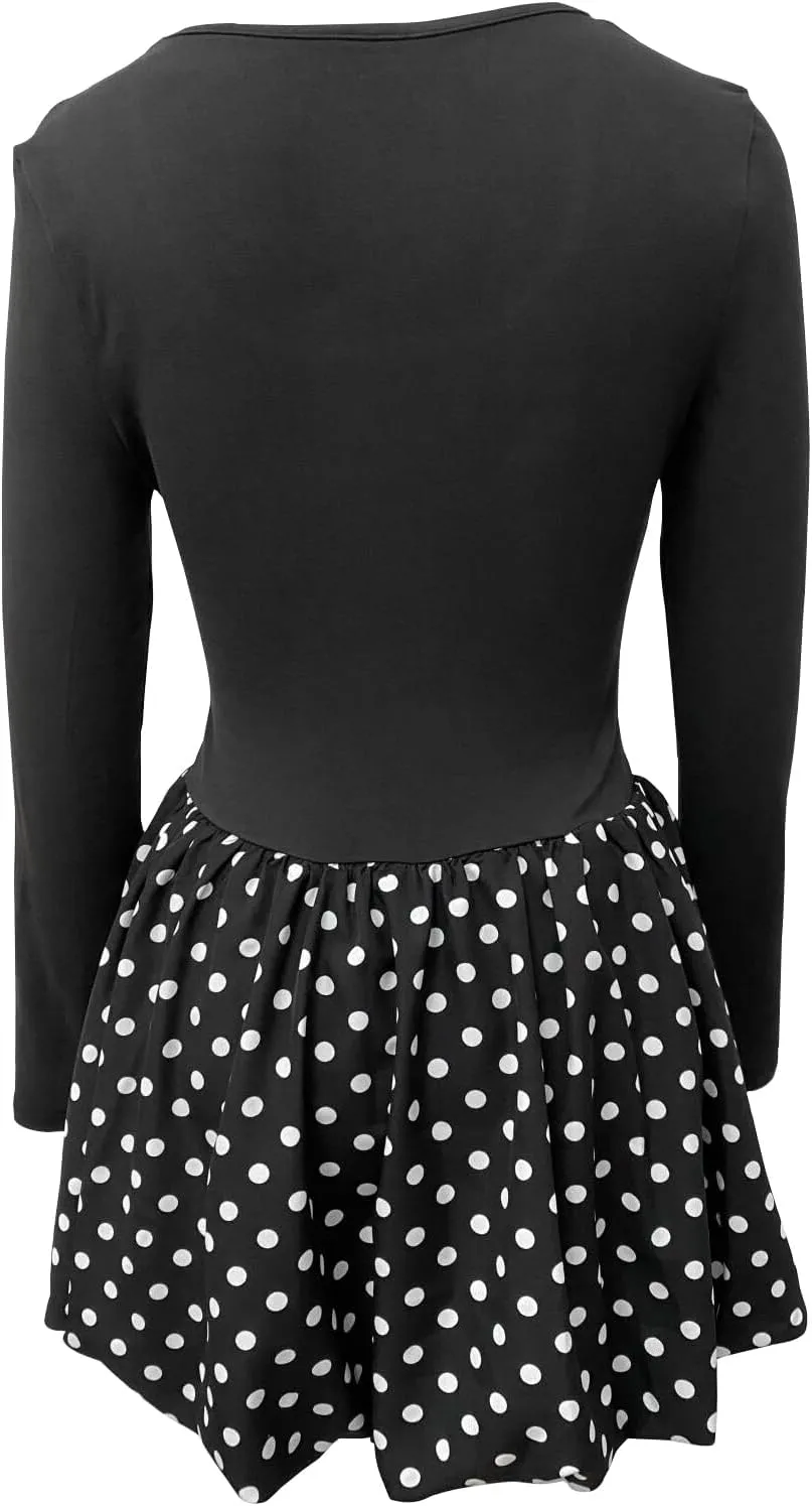 Womens Mini Bubble Dress Elegant Classy a Line Bodycon Sexy Square Neck Long Sleeve Holiday Party Cocktail Dresses